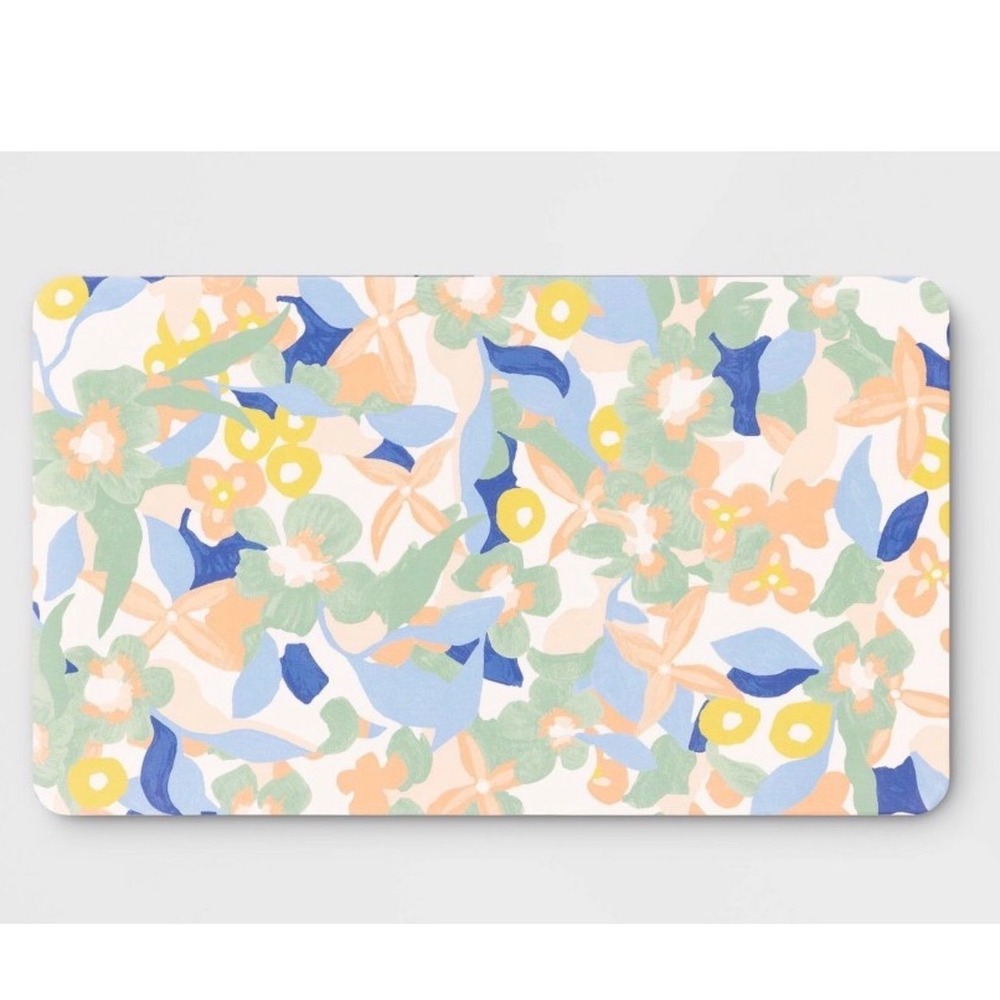 Set of 2 Room Essentials Floral Kitchen Rug Multicolor 20x34 NonSkid Cottagecore